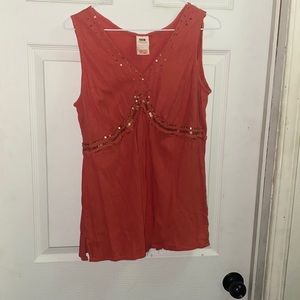 Women’s extra large faded, glory, coral sleeveless blouse